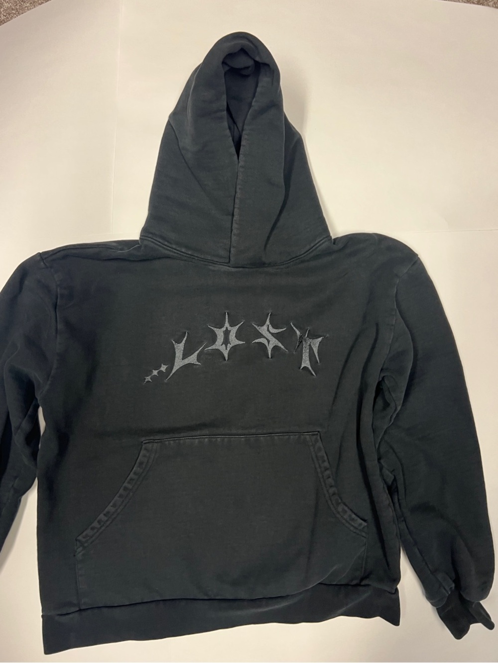 Lost Black Kids Hoodie with Subtle Star Logo
